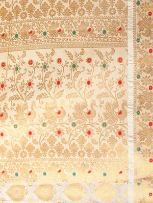 zari kanjivaram saree with blouse - 14198612 - Standard Image - 4