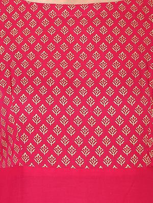 pink cotton flared kurta - 14204385 - Standard Image - 4