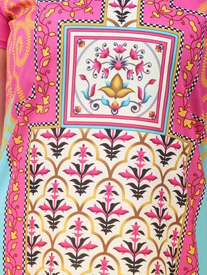 pink crepe straight kurta - 14205579 - Standard Image - 4