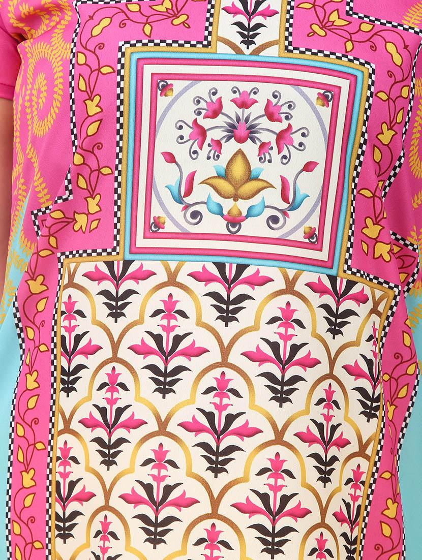 pink crepe straight kurta - 14205579 - Zoom Image - 4