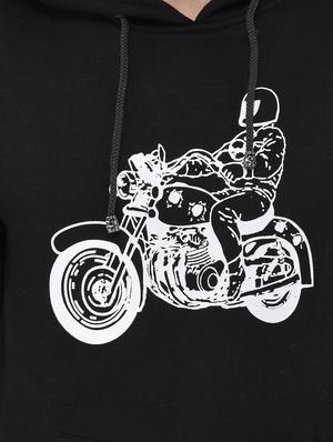 black printed fleece sweatshirt - 14209627 - Standard Image - 4