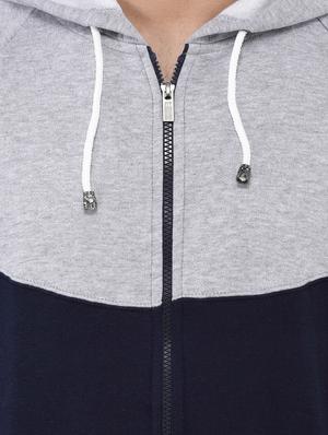 navy blue fleece color block sweatshirt - 14209635 - Standard Image - 4