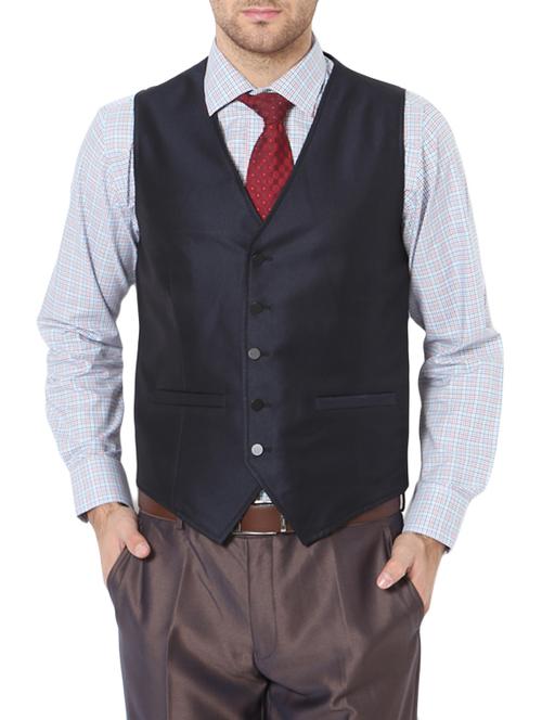 black terry rayon waist coat - 14211780 - Very Small Image - 1