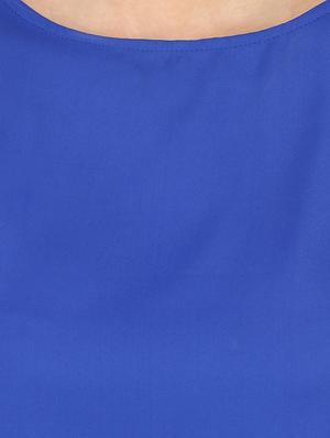 solid blue regular top - 14212485 - Standard Image - 4