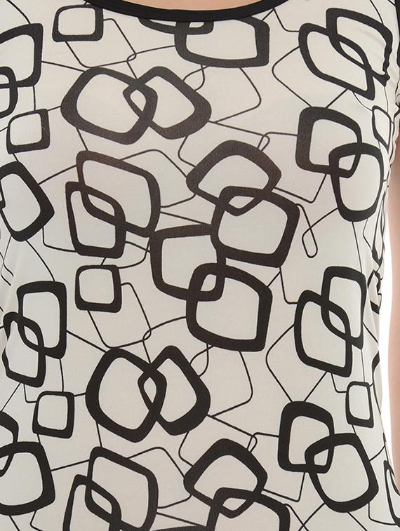 black printed nylon tank tee - 14214494 - Zoom Image - 4