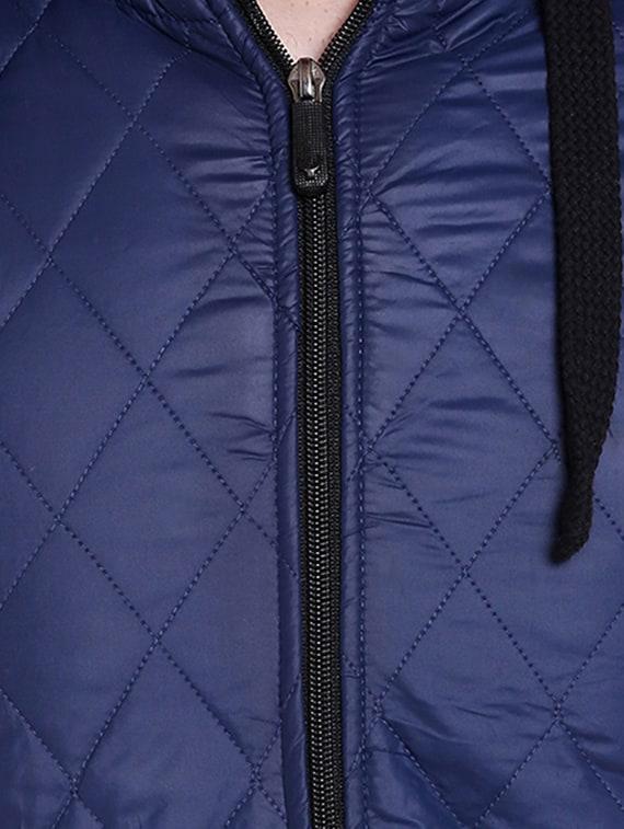 blue nylon blend quilted jacket - 14216110 - Zoom Image - 4