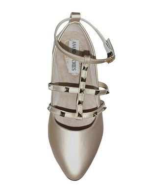 gold ankle strap sandal - 14216186 - Standard Image - 4