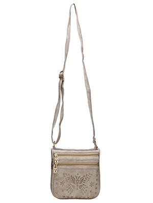 cream leatherette regular sling bag - 14218908 - Standard Image - 4