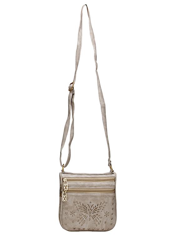 cream leatherette regular sling bag - 14218908 - Zoom Image - 4