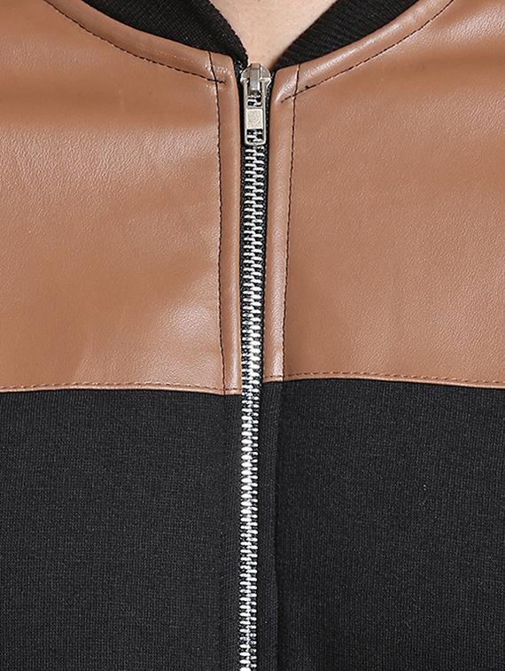 black cotton casual jacket - 14219065 - Zoom Image - 4