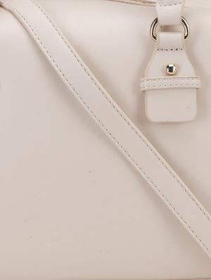 cream leatherette regular handbag - 14219403 - Standard Image - 4