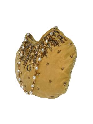 gold silk ethnic potli - 14222495 - Standard Image - 4