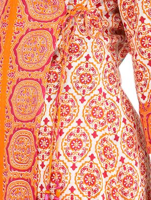 ethnic motifs printed layered kurta - 14222614 - Standard Image - 4