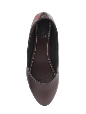 brown faux leather slip on formal shoes - 14223305 - Standard Image - 4