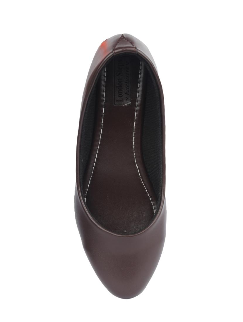 brown faux leather slip on formal shoes - 14223305 - Zoom Image - 4