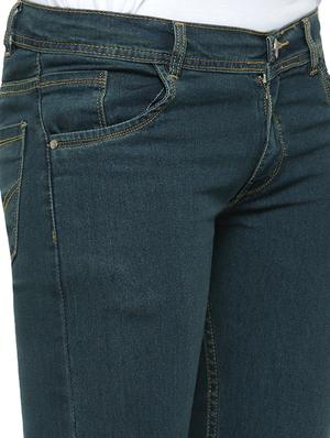 green denim plain jeans - 14223368 - Standard Image - 4