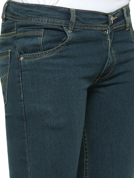 green denim plain jeans - 14223368 - Zoom Image - 4