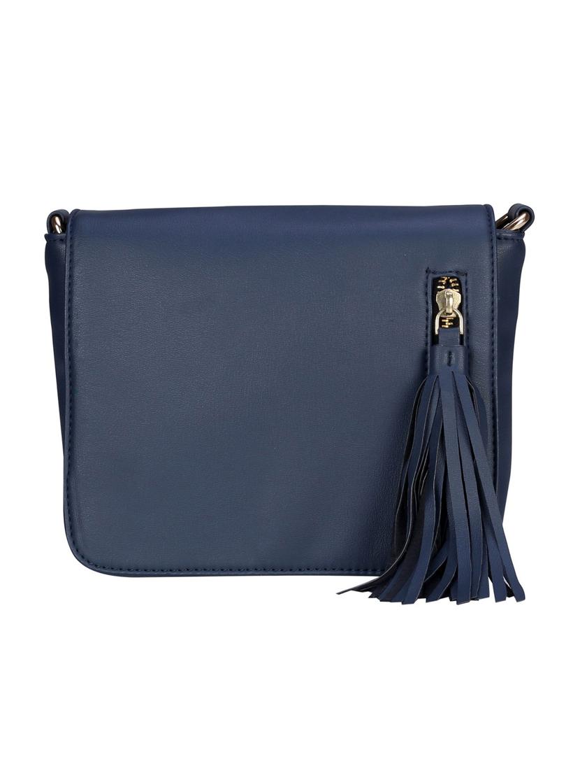 blue leatherette regular sling bag - 14224683 - Zoom Image - 4