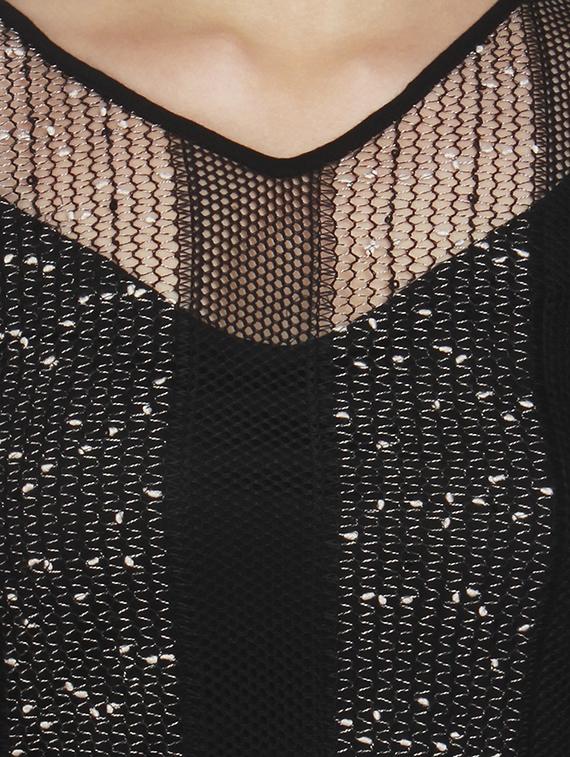 black lace cotton knit dress - 14225805 - Zoom Image - 4