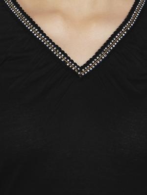 black hosery regular top - 14225819 - Standard Image - 4