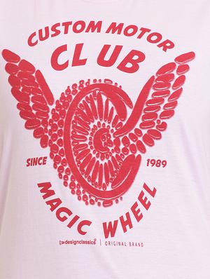 pink cotton casual tee - 14227271 - Standard Image - 4