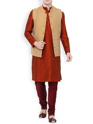 red rayon long kurta - 14227548 - Standard Image - 4