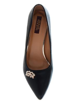 black fabric slip on pumps - 14229115 - Standard Image - 4