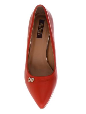 red fabric slip on pumps - 14229129 - Standard Image - 4