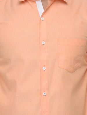 orange cotton casual shirt - 14231388 - Standard Image - 4