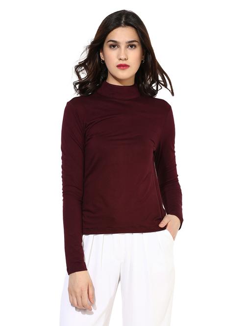 mock neck keyhole back top - 14234538 - Standard Image - 1