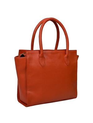orange leatherette regular handbag - 14237565 - Standard Image - 4