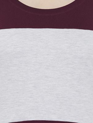 round neck color block tee - 14237939 - Standard Image - 4
