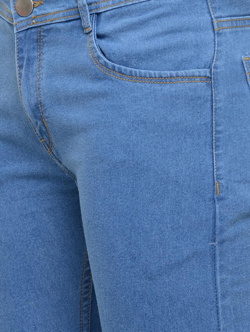 light blue denim plain jeans - 14238678 - Zoom Image - 4