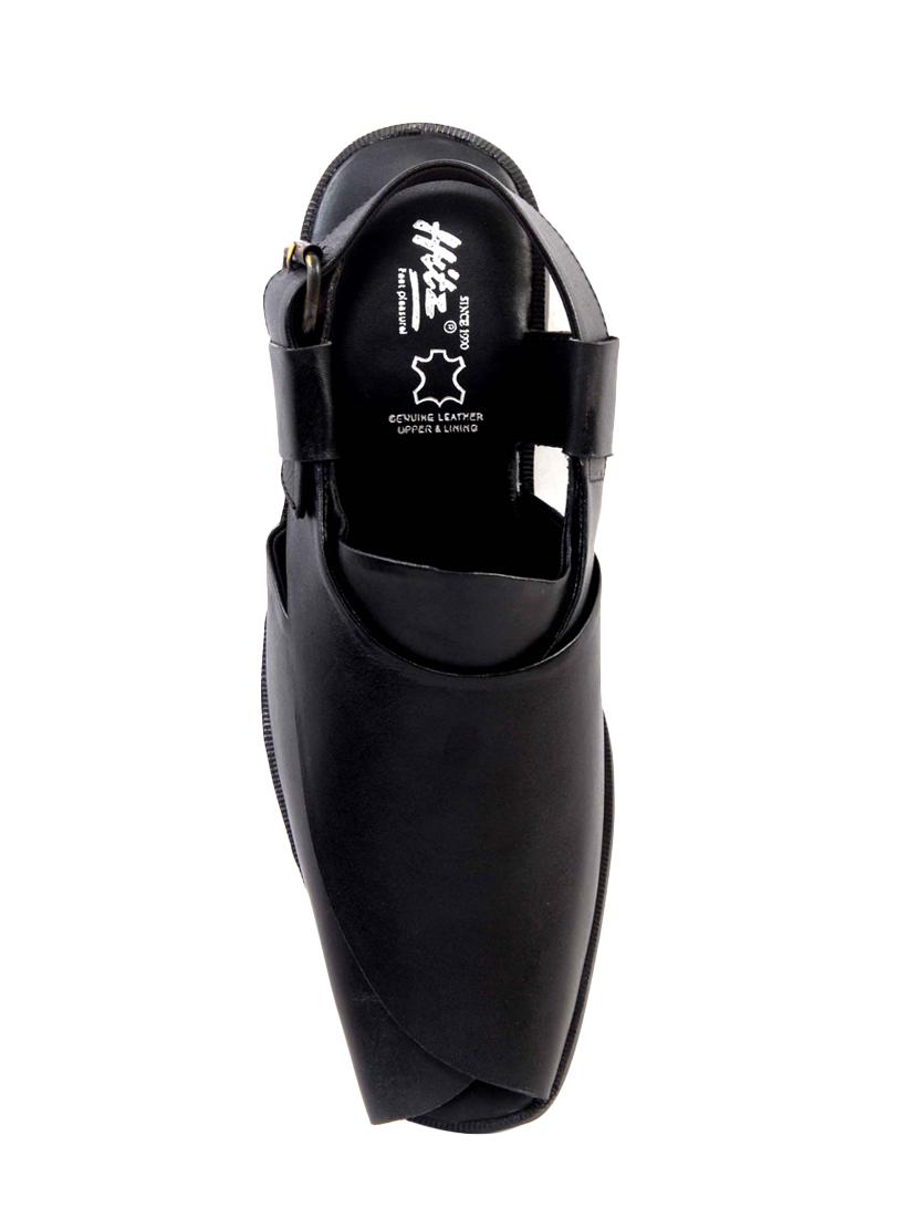 black Leather back strap sandal - 14242152 - Zoom Image - 4