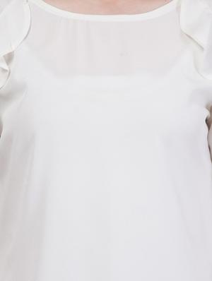 white crepe casual top - 14255741 - Standard Image - 4