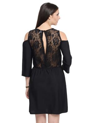solid black blouson dress - 14265106 - Standard Image - 4