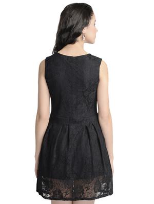 black lace skater dress - 14265120 - Standard Image - 4