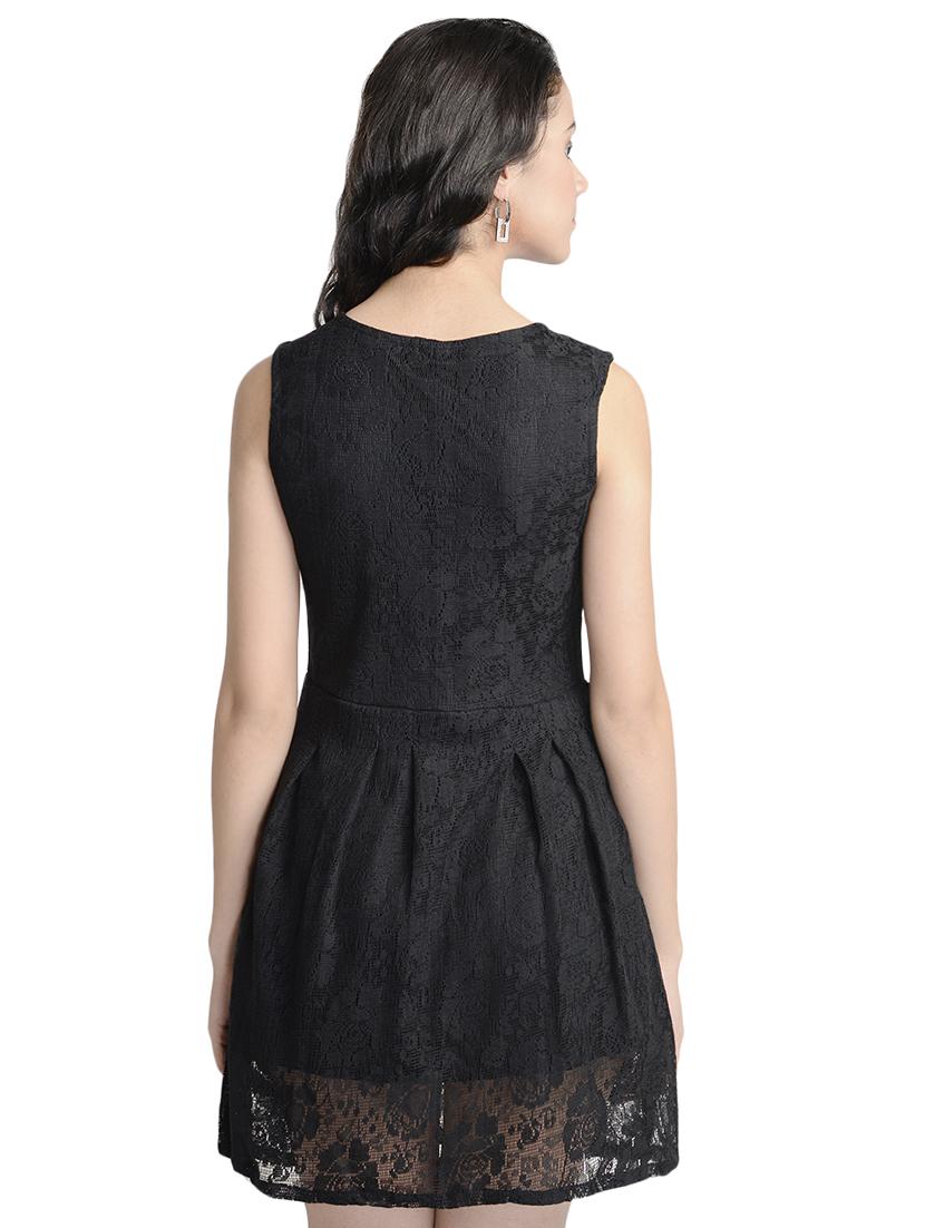 black lace skater dress - 14265120 - Zoom Image - 4