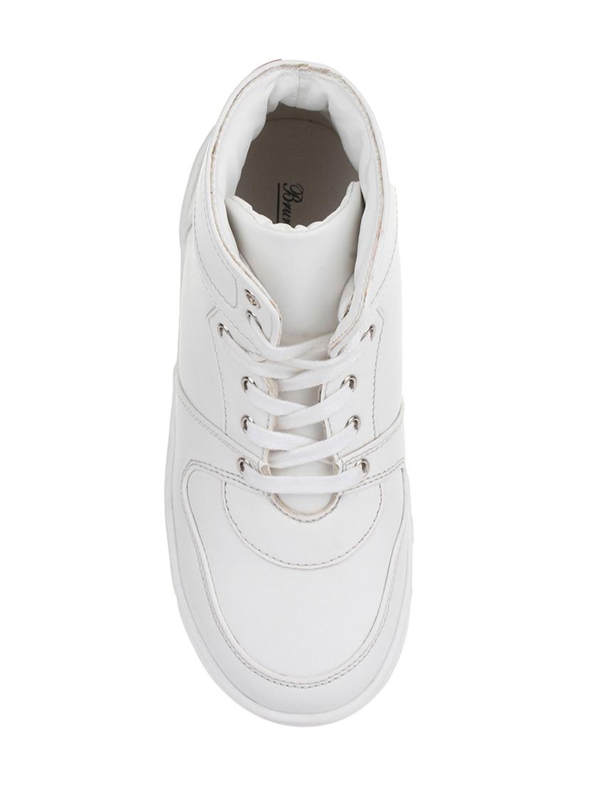 white leatherette lace up sneaker - 14268538 - Zoom Image - 4