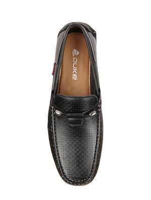 black leatherette slip on loafer - 14268719 - Standard Image - 4