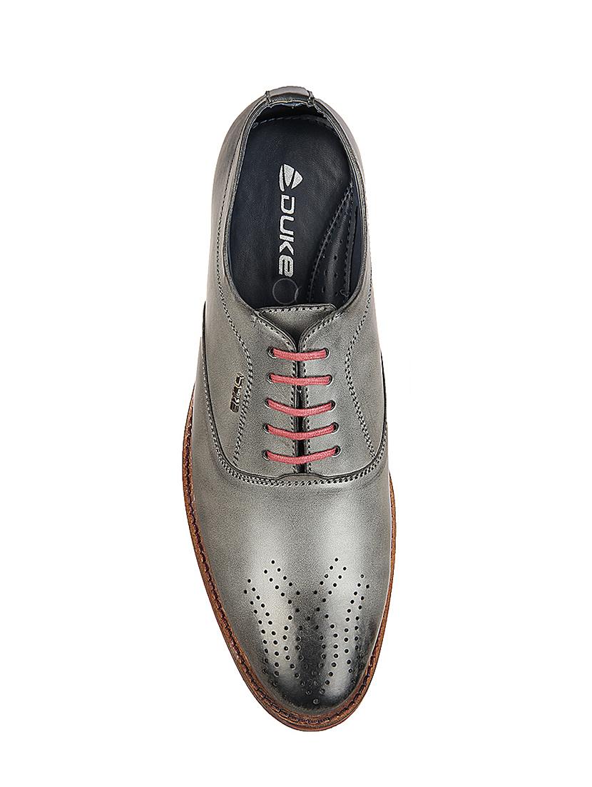 grey Leatherette lace-up oxford - 14268721 - Zoom Image - 4