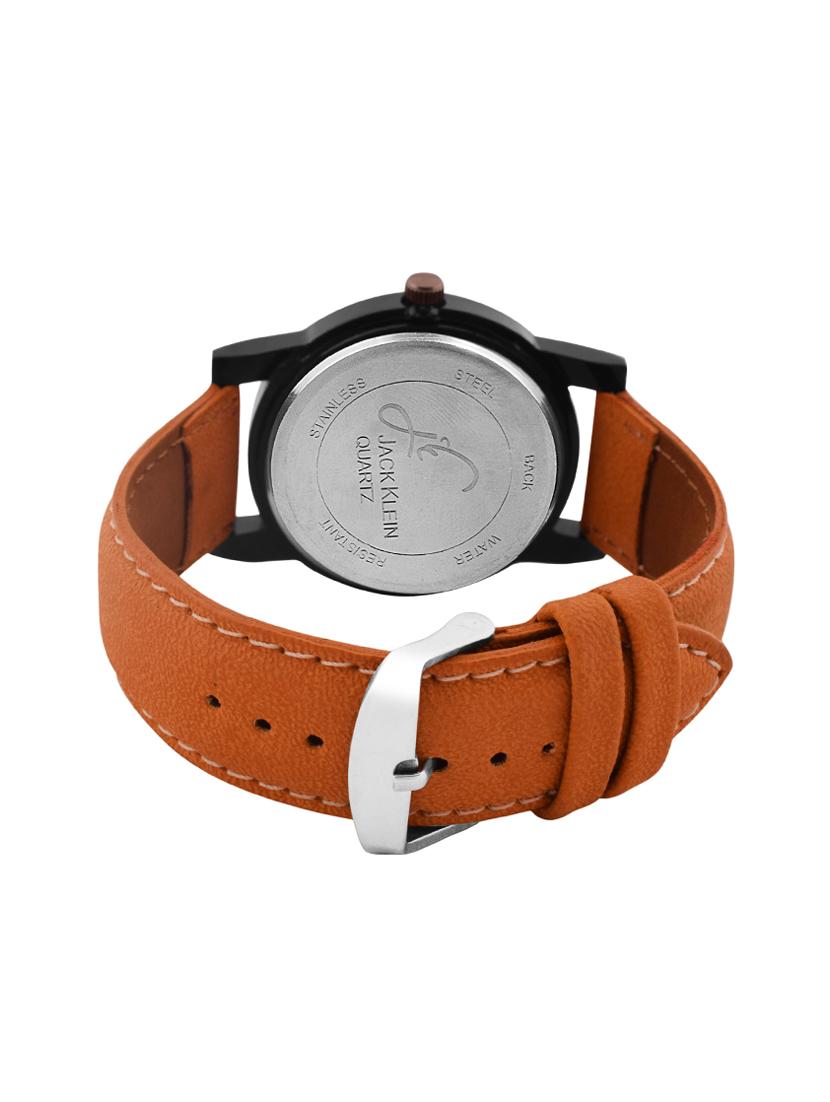 Jack Klein Premium Quality Trendy Black Formal Wrist Watch With Black Belt And Aviator Glasses - 14279145 - Zoom Image - 4