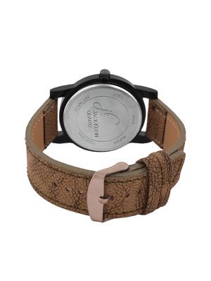 jack klein high quality stylish and funky wrist watch with brown belt and aviator glasses - 14279170 - Standard Image - 4