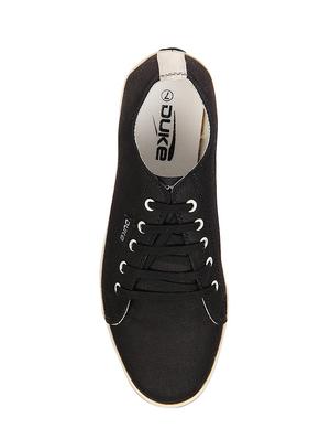 black Canvas lace up sneaker - 14292625 - Standard Image - 4