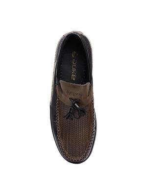 black leatherette slip on loafer - 14293246 - Standard Image - 4
