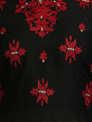 black asymmetric kurta - 14315937 - Standard Image - 4
