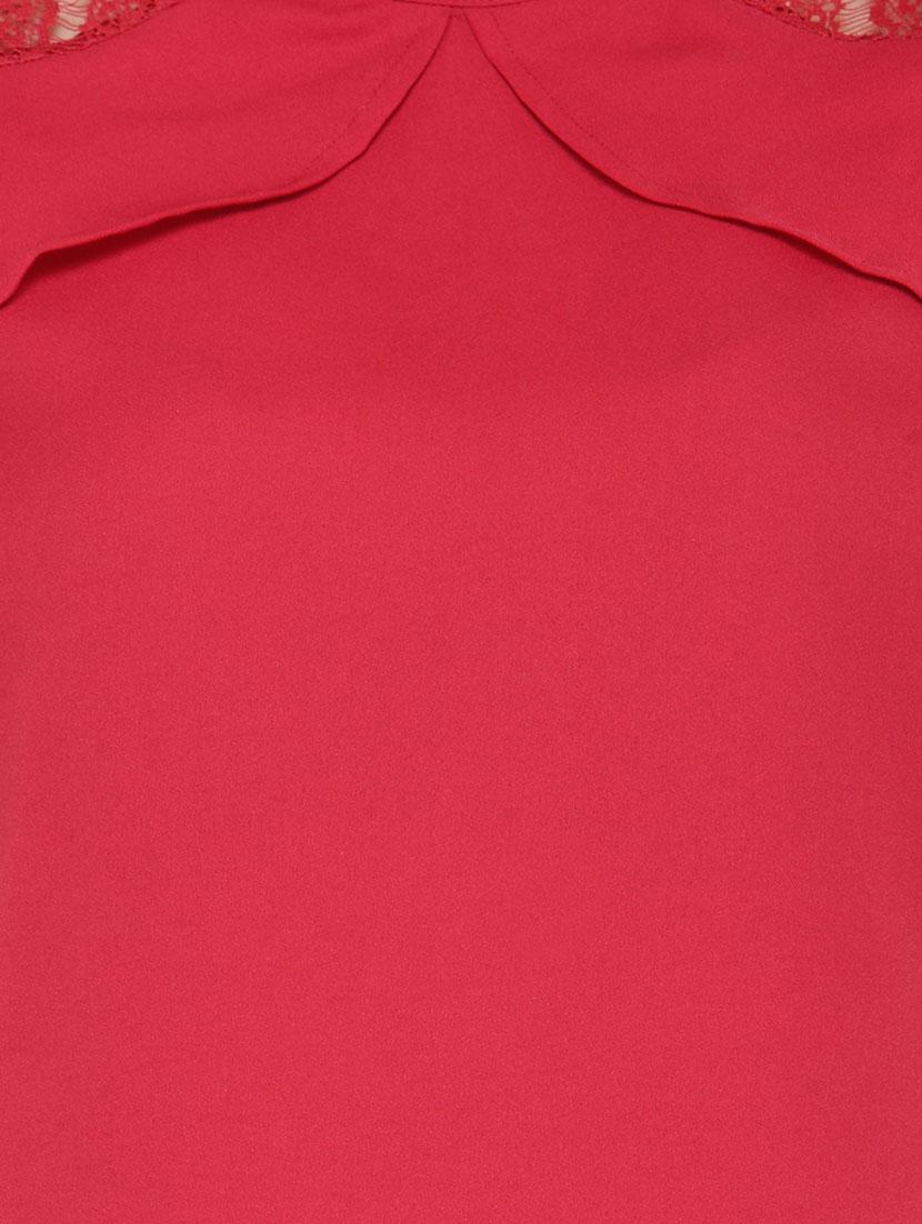solid red casual top - 14319388 - Zoom Image - 4