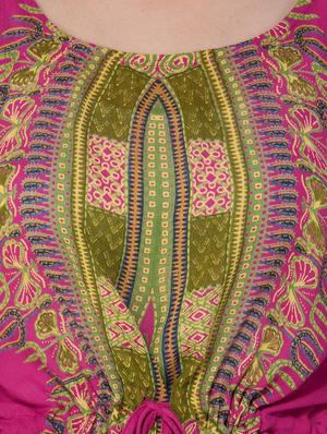 pink kaleidoscope print rayon kaftan - 14319697 - Standard Image - 4