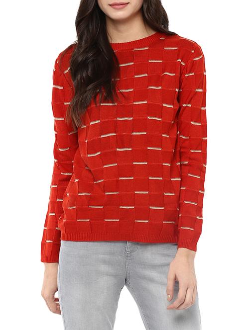 red woollen pullover - 14321811 - Standard Image - 1