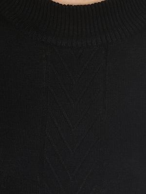 black woollen pullover - 14321823 - Standard Image - 4